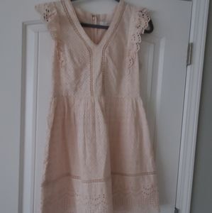 LOFT Lacy Eyelet Flutter Dress